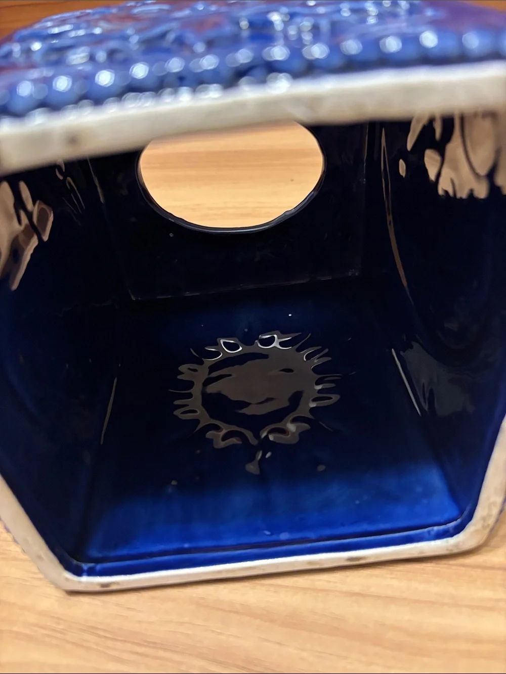 Decorative Blue Ceramic Sun & Moon Tissue Box Cover - celestial astrology 90’s - Picture 9 of 9